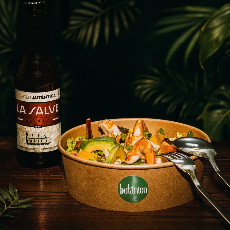 Ensalada de langostinos del Botánico